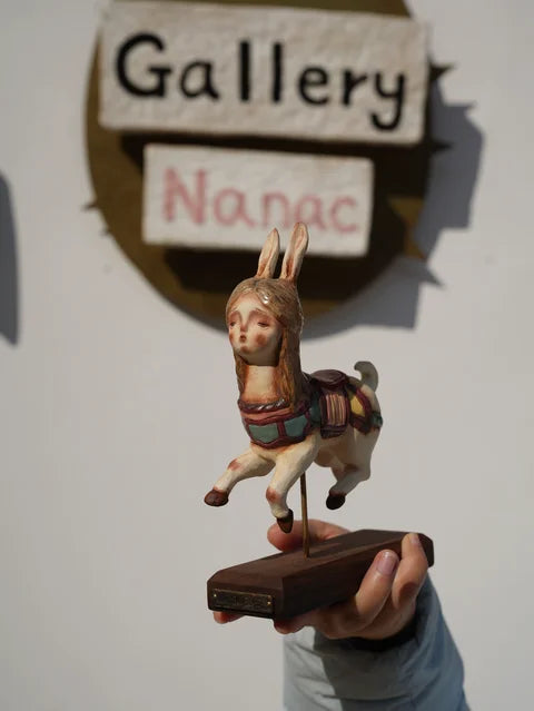 Carousel Rabbit Ceramic Sculpture