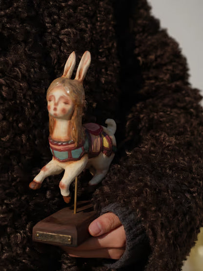 Carousel Rabbit Ceramic Sculpture