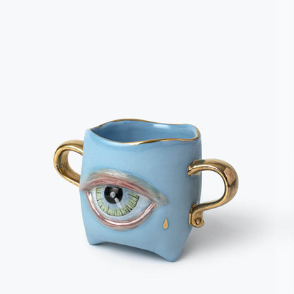 Alien baby Mug – ‘ Moon’(gold handle)